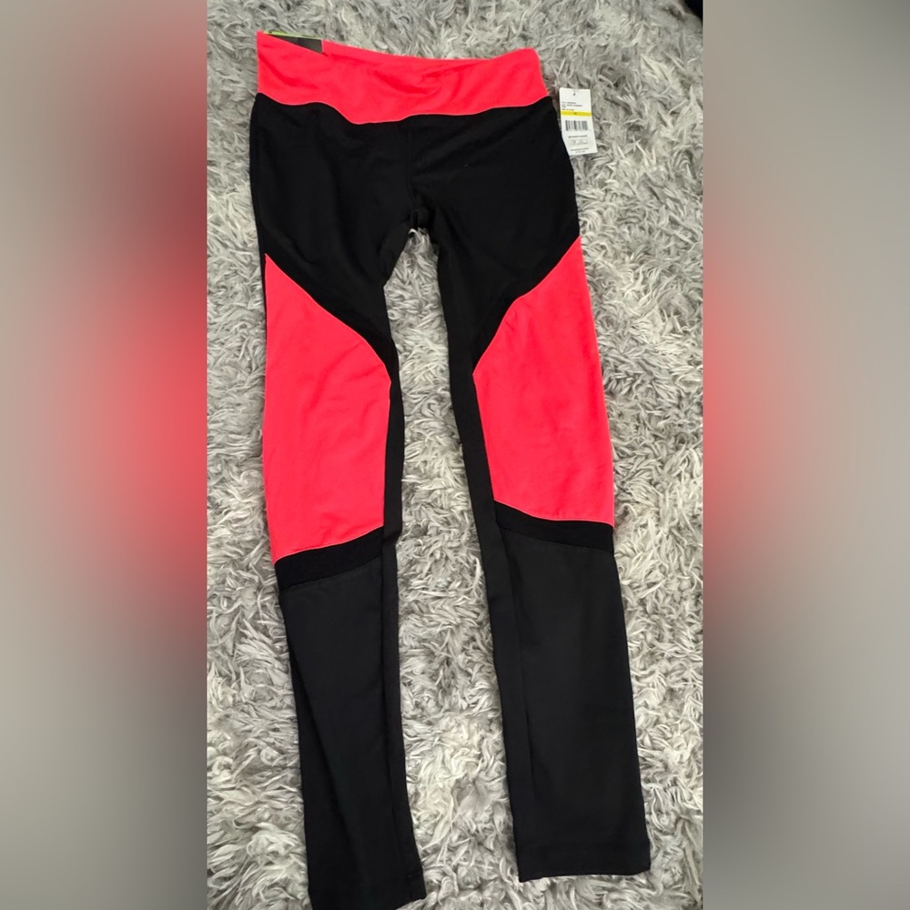 Energie Black and Neon Pink Leggings